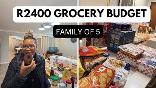 Feeding a Family of 5 for R2,400 | Monthly Grocery Haul South Africa