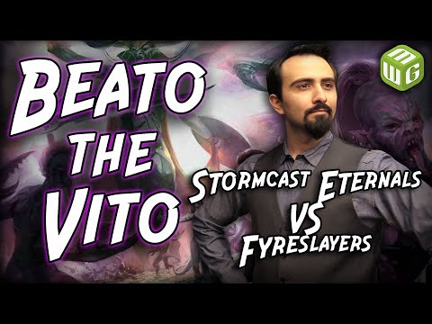 Stormcast Eternals vs Fyreslayers Age of Sigmar Battle Report - Beato the Vito Ep 35