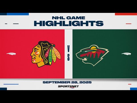 NHL Preseason Highlights | Blackhawks vs. Wild - September 28, 2025