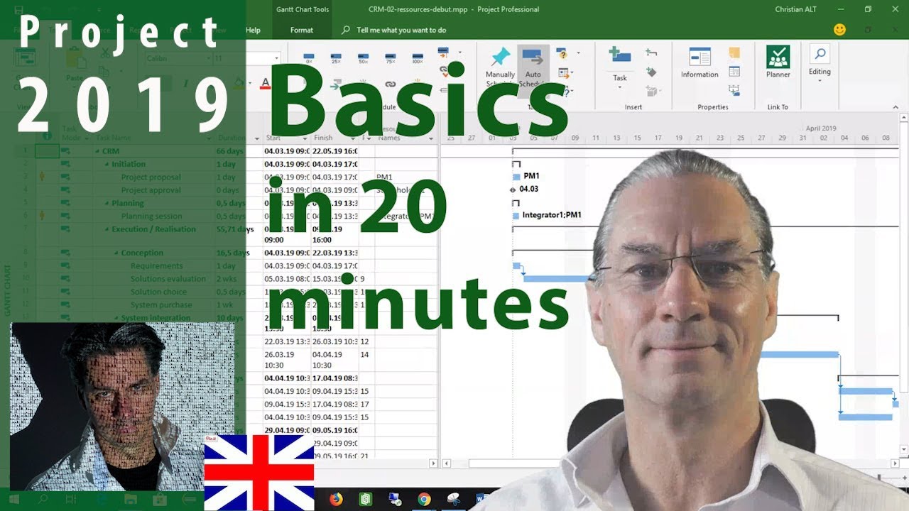 # 1 MS Project 2019 ● Basics in 20 Minutes ● Easy
