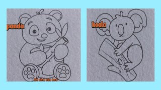@OCHOICUABEE tô màu panda và koala
