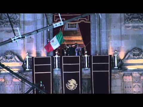 Ceremonia del grito de independencia en el Bicentenario. 15sep2010