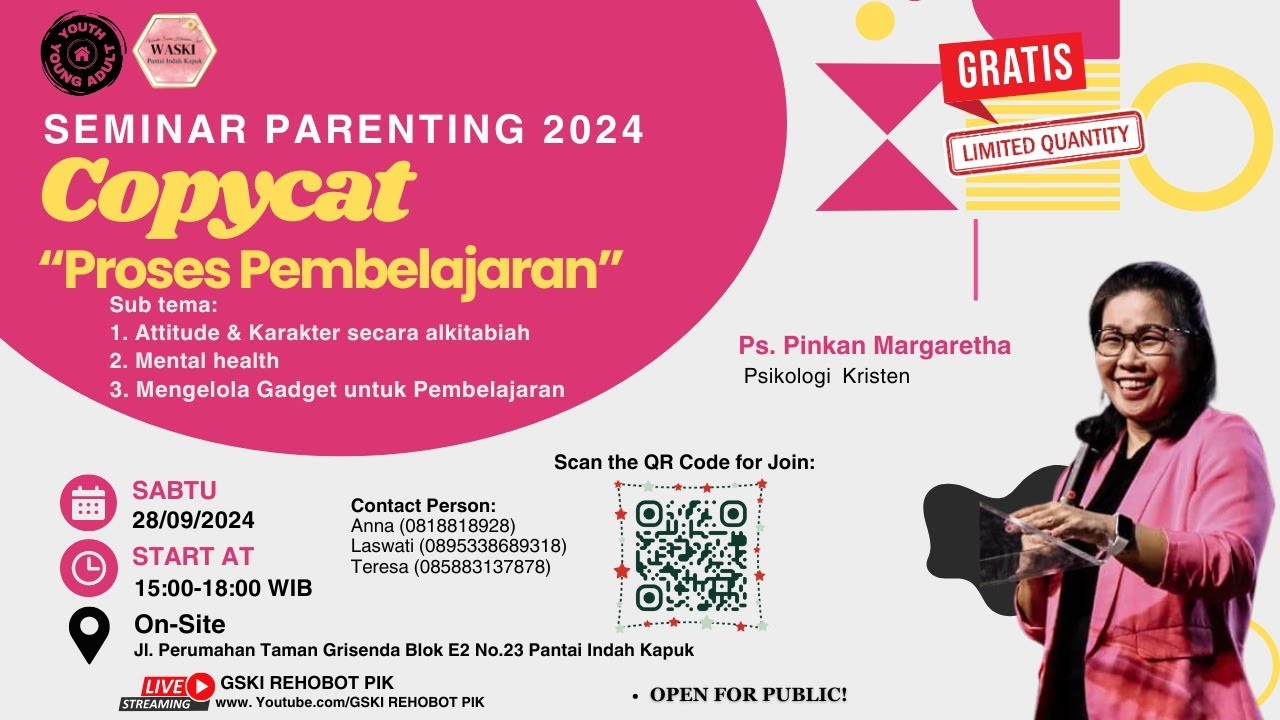 Sesi 2 – Seminar Parenting – Copycat: Proses Pembelajaran (280924) Ps. Pinkan Margaretha