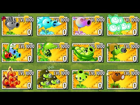PvZ 2 Mod 9.6.1 - All Pea Plants LEVEL 1000 Power-Up (PvZ2 Mod)