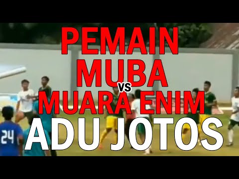 Final Cabor Sepakbola Porprov, Pemain Muba Vs Muara Enim Adu Jotos