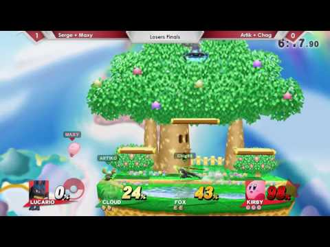 SP52 2v2 - Serge (Lucario) & Maxy (Kirby) Vs. Chag (Bayonetta) + Artik (Fox) Losers Finals - Smash 4
