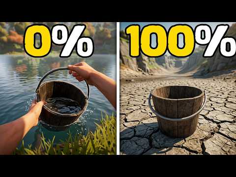 Осушил озеро на 100%