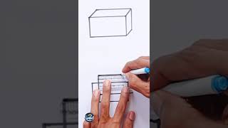 How to Draw a Rectangular Prism in 2 easy ways - 3D shape Drawing Tutorial #shorts