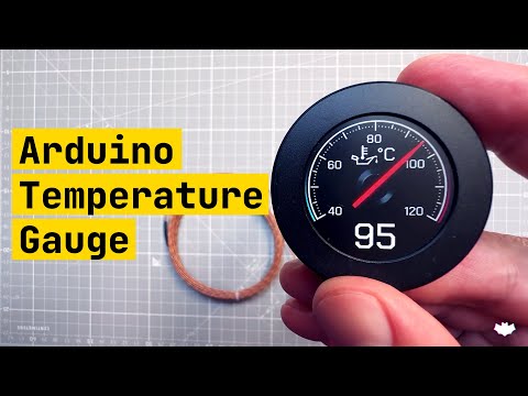 Arduino Temperature Gauge - with ESP32S3 round display and thermocouple sensor, measure temperature