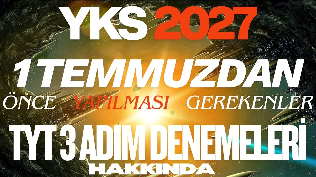 YKS 2027 İÇİN ÇALIŞMAYA BAŞLAMADAN ÖNCE