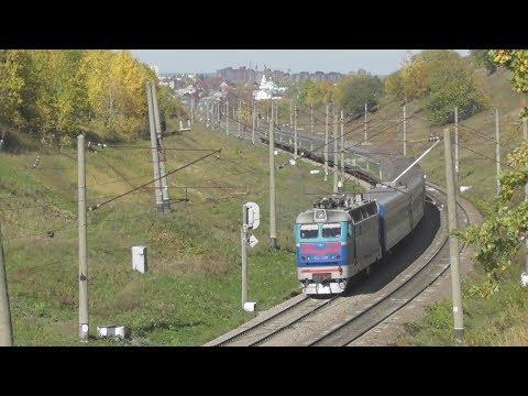 FHD. Осень. Электровоз ЧС4-095 со скорым поездом №191 Киев – Львов на перегоне Винница – Тюшки