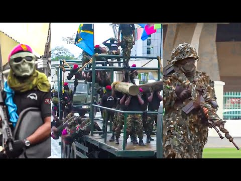 SURA ZA KUTISHA, MAKOMANDOO, SNIPER WAKIINGIA MBELE YA RAIS SAMIA WENGINE WAKINING'INIA JUU YA GARI