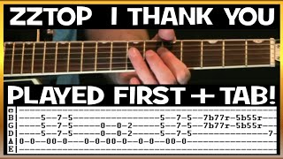 ZZ Top I Thank You Guitar Chords Lesson &amp; Tab Tutorial + Solo | Sam &amp; Dave Cover