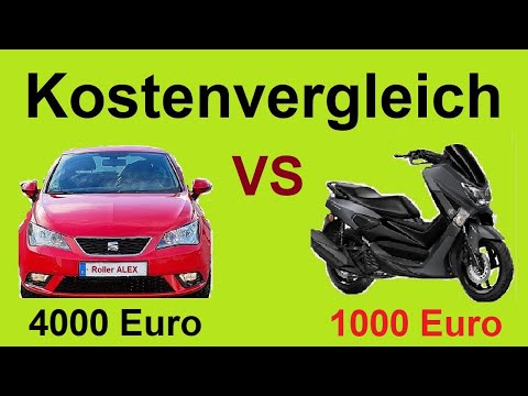 Kostenvergleich = Roller gegen Auto A1 B196 Motorroller Scooter Test Deutsch 125 ccm 125iger