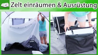 Zelt einräumen & zusätzliche Ausrüstung fürs Camping | Inneneinrichtung | Aufbau | zelten mit Kind