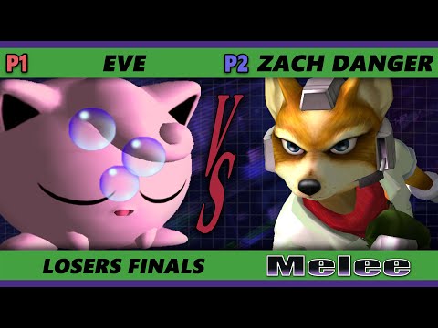 S@X 423 Losers Finals - eve (Jigglypuff) Vs. Zach Danger (Fox) Smash Melee - SSBM