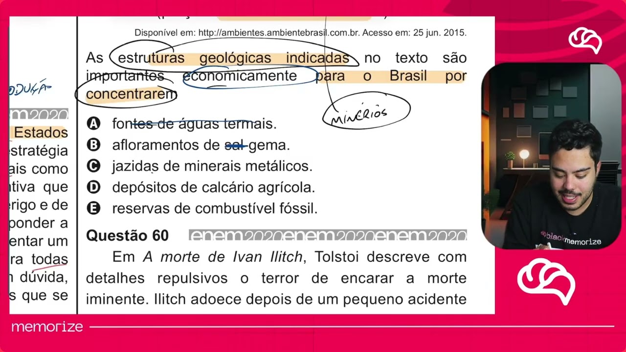 Resolução em Vídeo — Questão 59 ENEM 2020