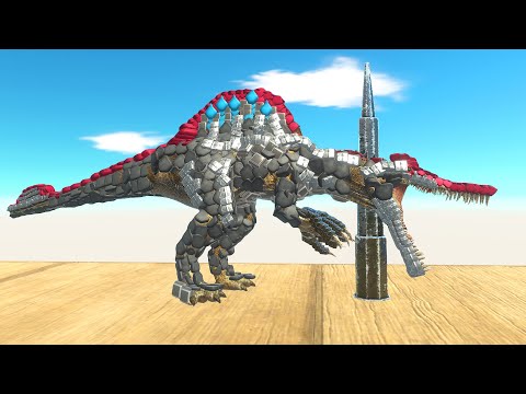 Deadly Spikes Road vs Mecha Units - Animal Revolt Battle Simulator