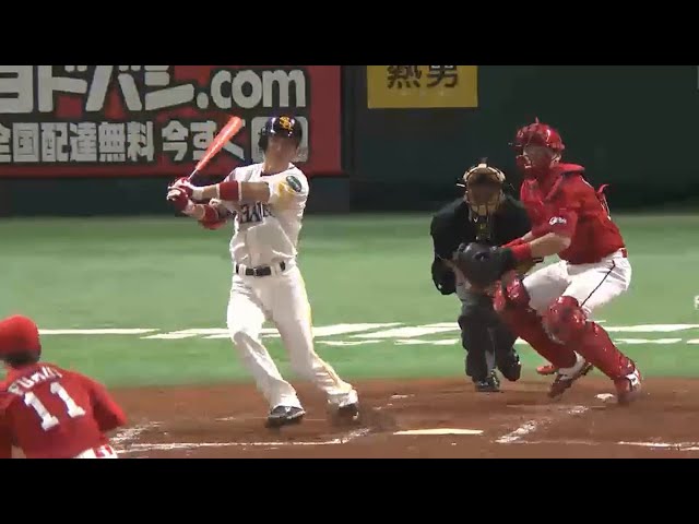 【3回裏】ナイスバッティング!! ホークス・明石が勝ち越しタイムリー!! 2015/6/14 H-C