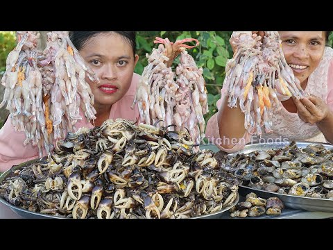Cooking Brain Crabs & Chelipeds with Frogs Soup Recipe - Cooking Crab & Frog For Donation Foods