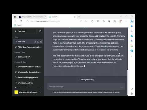 ChatGPT Spirituality ACIM Lesson 258 - Let me remember that my goal is God
