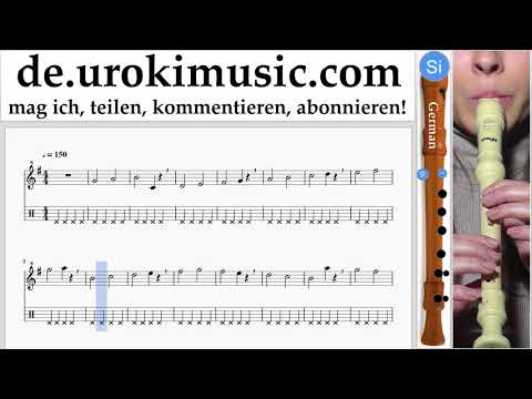 Blockflöte Lernen G. Mariah Carey - All I Want For Christmas Is You Tabulatur Teil#1 Übungen um-i995