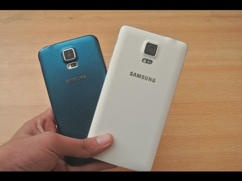 Samsung Galaxy S5 Android 5.0 Lollipop vs Samsung Galaxy Note 4 Android 4.4.4 KitKat - Review HD
