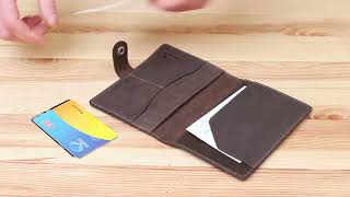 Вінтажний матовий шкіряний тревел-кейс Shvigel 16517 коричневий