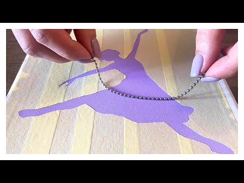 Steel Chain Pulling Technique Painting - Ballerina Silhouette