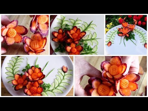 Super Salad Decoration Ideas - Carrot Carving Garnish