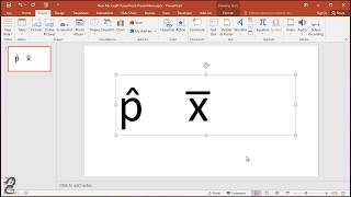 How to type x-bar & p-hat in Powerpoint