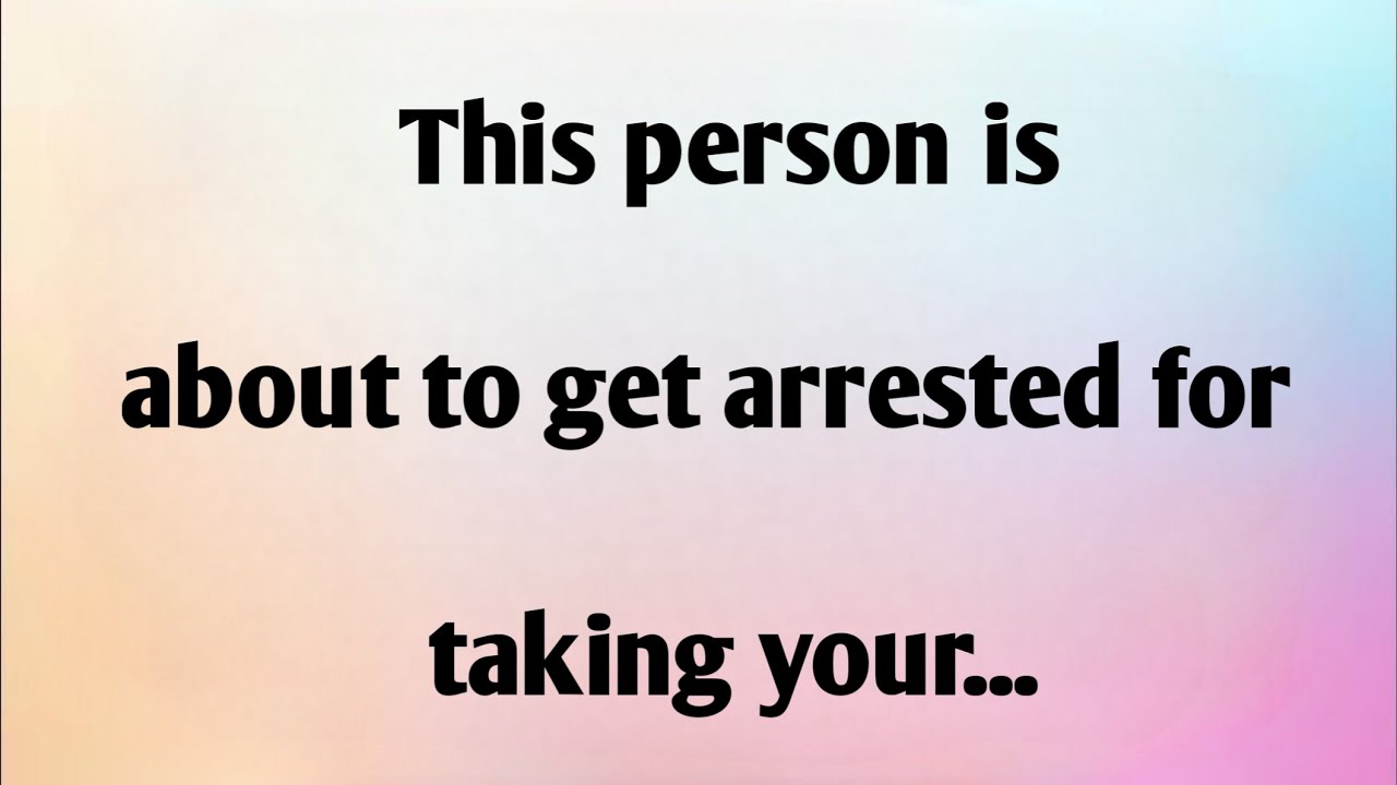 THIS PERSON IS ABOUT TO...