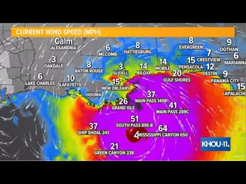 Hurricane Ida forecast track, spaghetti models and satellite