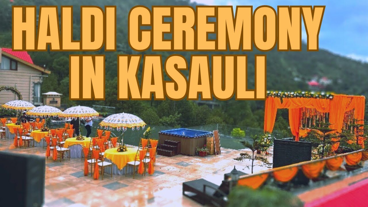 Destination Wedding Decoration | Haldi Ceremony | Yellow & White Theme | Hotel Glen View Kasauli
