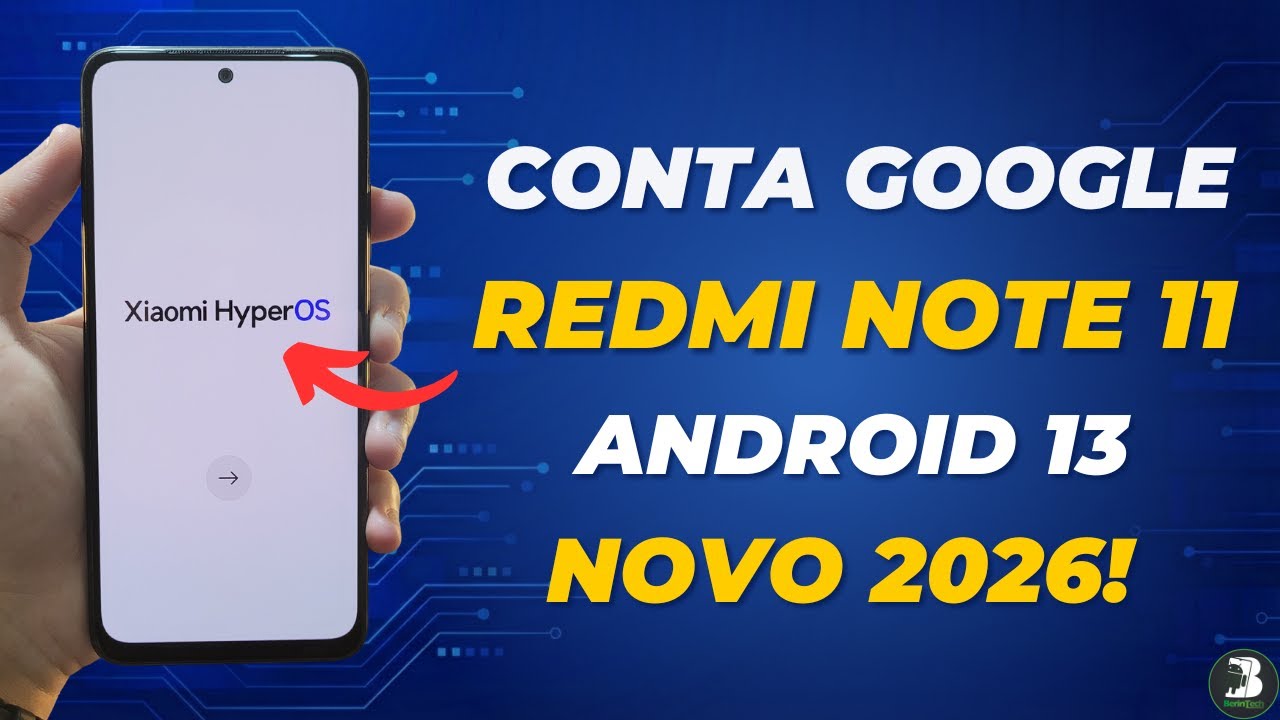REMOVER CONTA GOOGLE REDMI NOTE 11 ATUALIZADO 2026 HYPEROS SEM SEGUNDO ESPAÇO ANDROID 13 SEM PC