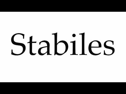 How to Pronounce Stabiles