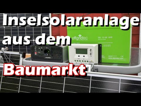 Offgrid Insel Solaranlage aus dem Baumarkt.
