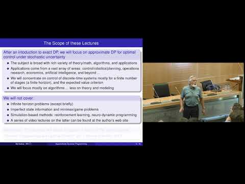 Approximate Dynamic Learning - Dimitri P. Bertsekas (Lecture 1, Part A)