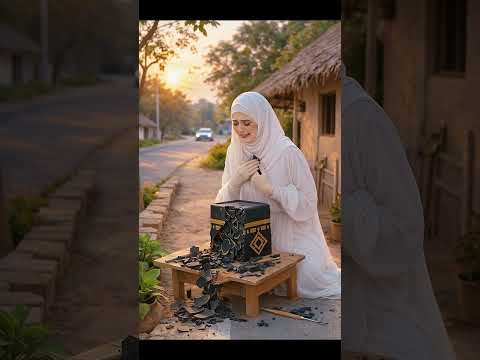 Handmade Clay Replica of Masjidal-Haram | Al Art 🕋✨ #MasjidAlHaram 🕊️🤍🌙🕌 #IslamicArt#shorts #kaaba 🕋