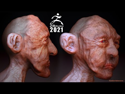 How i sculpt an old woman's head with reference images in zbrush 2021