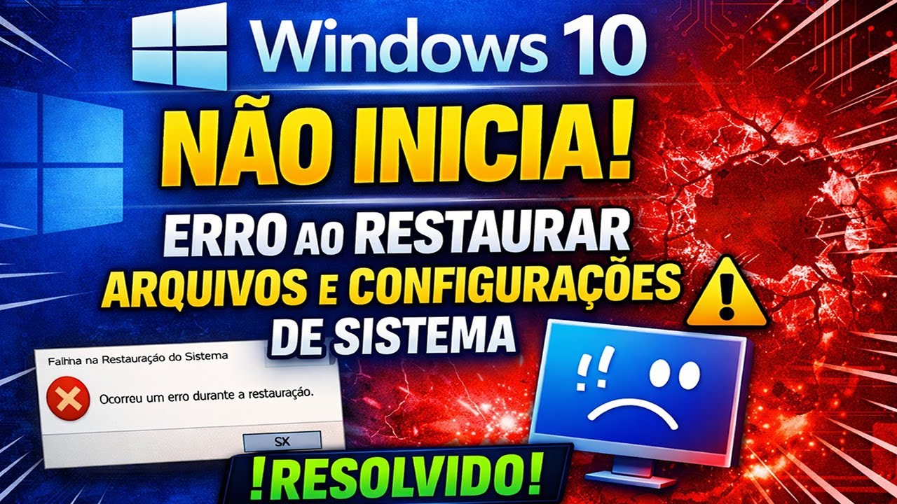 Windows 10 Won't Start - Error Restoring System Files and Settings