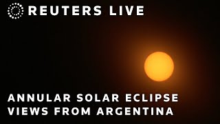 LIVE: Annular solar eclipse views from Argentina