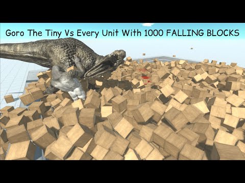 Goro The Tiny Vs Every Unit With 1000 FALLING BLOCKS ARBS |Animal Revolt Battle Simulator