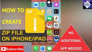 HOW TO CREATE ZIP FILE ON IPHONE/IPAD WITHOUT ANY ADDITIONAL APP 2021