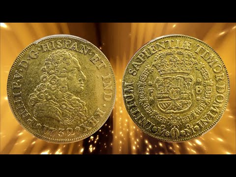 First milled 8 Escudo |  1732-Mo F 8 Escudo was milled at the Mexico City Mint