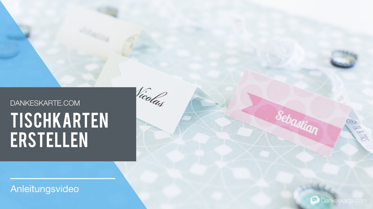 Dankeskarte.com Tischkarten erstellen - Anleitung