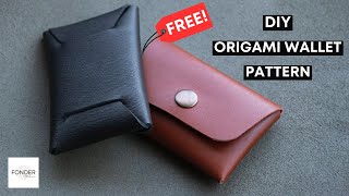 FREE Leather Craft Pattern: Origami Wallet (DIY Tutorial)