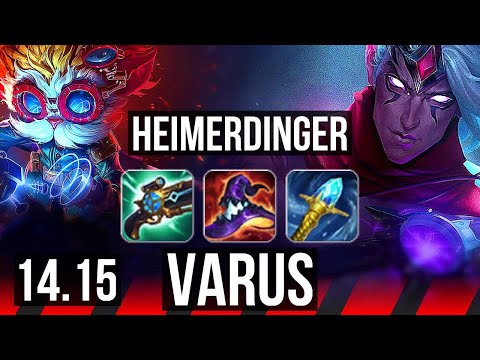HEIMERDINGER vs VARUS (TOP) | 4/1/10, 800+ games | EUW Master | 14.15