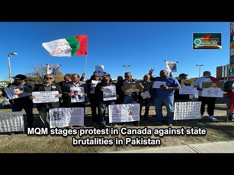 MQM stages protest in Canada against state brutalities in Pakistan