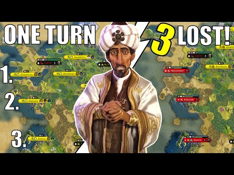 Civ 6 | 3 Cities Lost, My Empire Just Split In Two!!! – (#2 Deity++ Arabia Civilization VI)